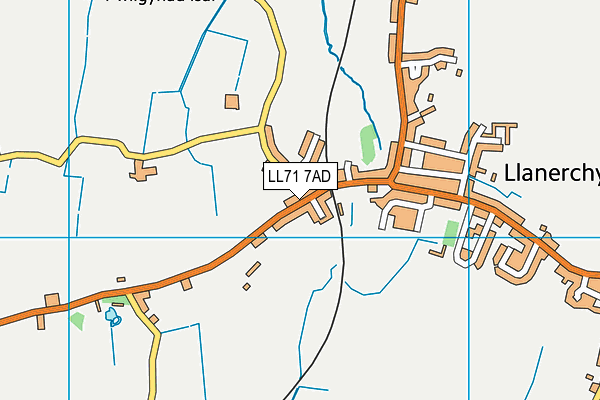 LL71 7AD map - OS VectorMap District (Ordnance Survey)