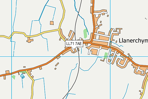 LL71 7AE map - OS VectorMap District (Ordnance Survey)