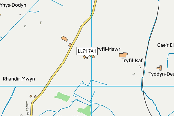 LL71 7AH map - OS VectorMap District (Ordnance Survey)