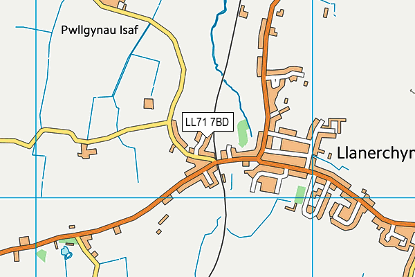 LL71 7BD map - OS VectorMap District (Ordnance Survey)