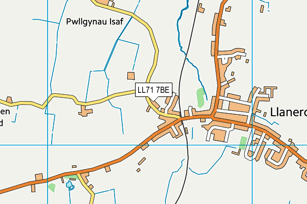 LL71 7BE map - OS VectorMap District (Ordnance Survey)