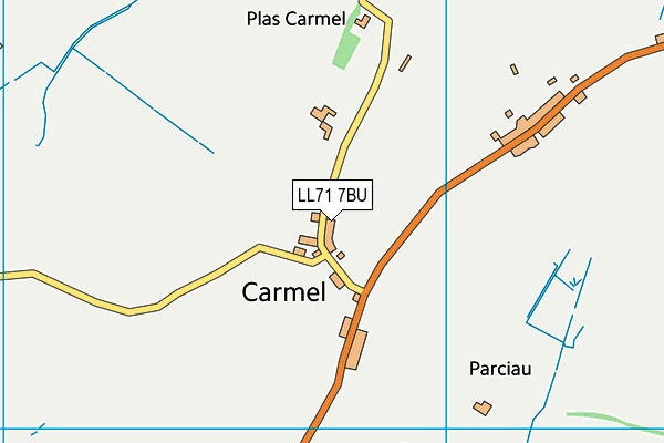 LL71 7BU map - OS VectorMap District (Ordnance Survey)