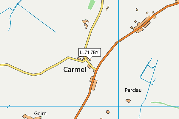 LL71 7BY map - OS VectorMap District (Ordnance Survey)