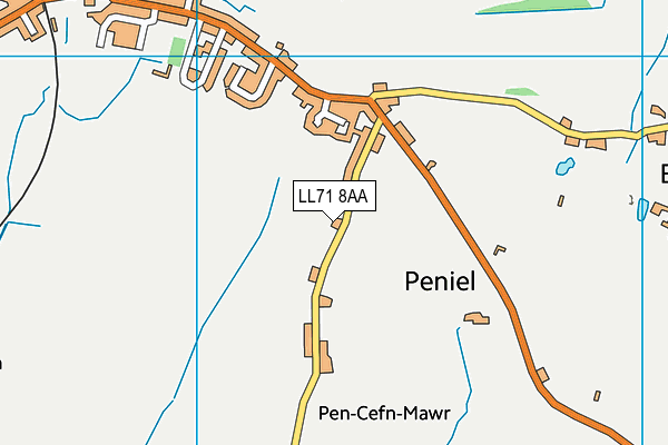 LL71 8AA map - OS VectorMap District (Ordnance Survey)