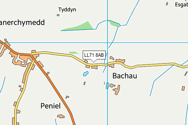 LL71 8AB map - OS VectorMap District (Ordnance Survey)
