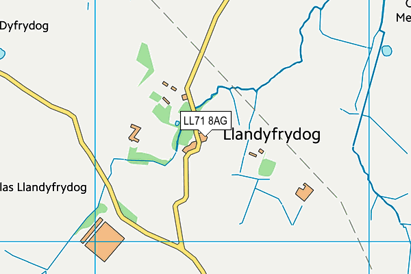 LL71 8AG map - OS VectorMap District (Ordnance Survey)