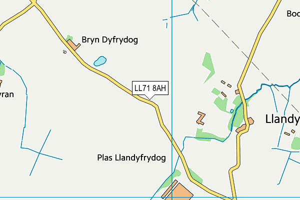 LL71 8AH map - OS VectorMap District (Ordnance Survey)