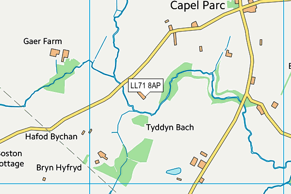 LL71 8AP map - OS VectorMap District (Ordnance Survey)