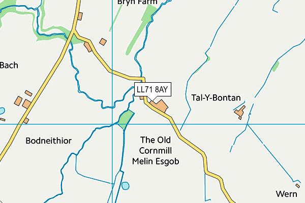 LL71 8AY map - OS VectorMap District (Ordnance Survey)