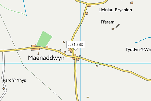 LL71 8BD map - OS VectorMap District (Ordnance Survey)