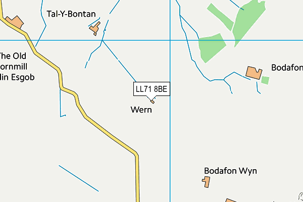 LL71 8BE map - OS VectorMap District (Ordnance Survey)