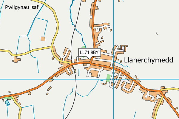 LL71 8BY map - OS VectorMap District (Ordnance Survey)