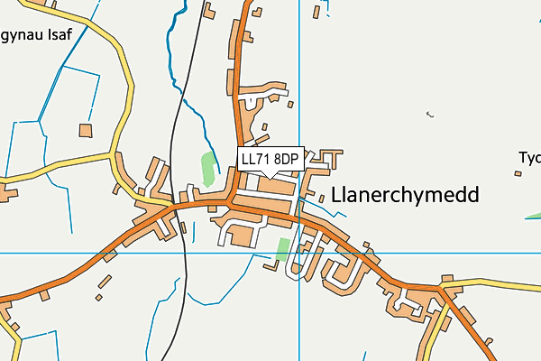 Ysgol Gymuned Llannerch-y-medd map (LL71 8DP) - OS VectorMap District (Ordnance Survey)