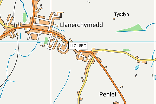 LL71 8EG map - OS VectorMap District (Ordnance Survey)