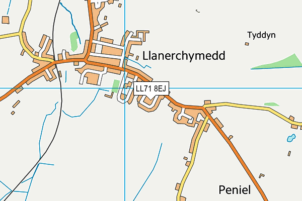 LL71 8EJ map - OS VectorMap District (Ordnance Survey)