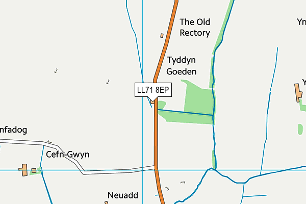 LL71 8EP map - OS VectorMap District (Ordnance Survey)