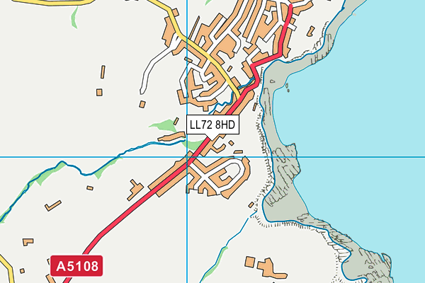 LL72 8HD map - OS VectorMap District (Ordnance Survey)