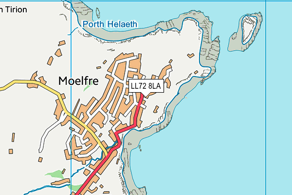 LL72 8LA map - OS VectorMap District (Ordnance Survey)
