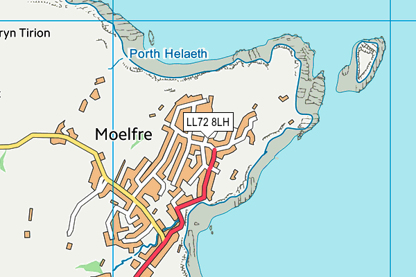 LL72 8LH map - OS VectorMap District (Ordnance Survey)
