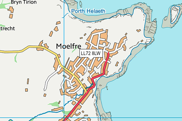 LL72 8LW map - OS VectorMap District (Ordnance Survey)