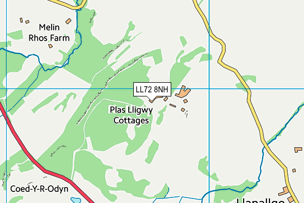 LL72 8NH map - OS VectorMap District (Ordnance Survey)
