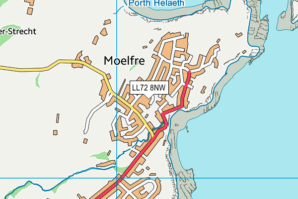 LL72 8NW map - OS VectorMap District (Ordnance Survey)