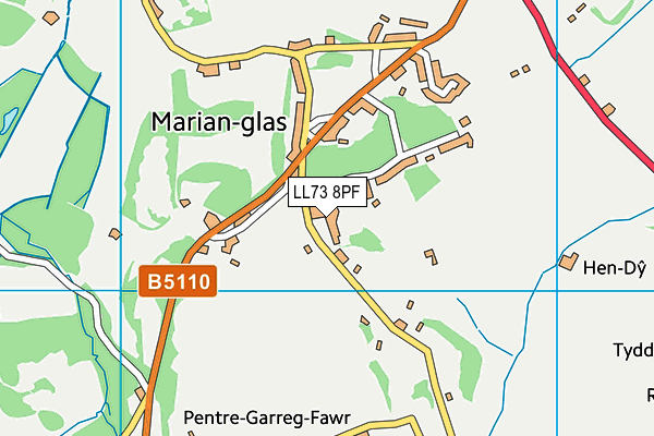 LL73 8PF map - OS VectorMap District (Ordnance Survey)