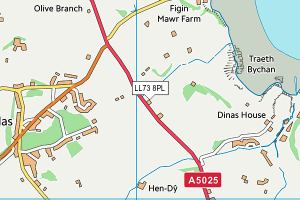 LL73 8PL map - OS VectorMap District (Ordnance Survey)