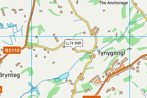 LL74 8NR map - OS VectorMap District (Ordnance Survey)