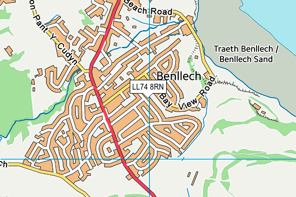 LL74 8RN map - OS VectorMap District (Ordnance Survey)