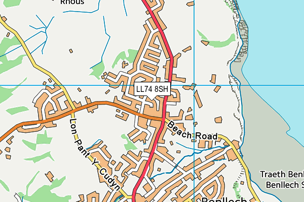 LL74 8SH map - OS VectorMap District (Ordnance Survey)