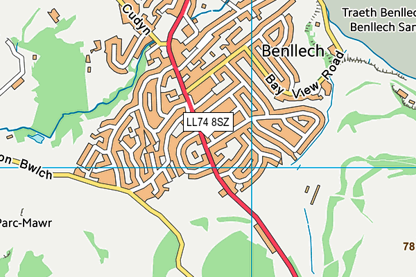 LL74 8SZ map - OS VectorMap District (Ordnance Survey)