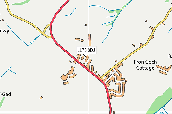 LL75 8DJ map - OS VectorMap District (Ordnance Survey)