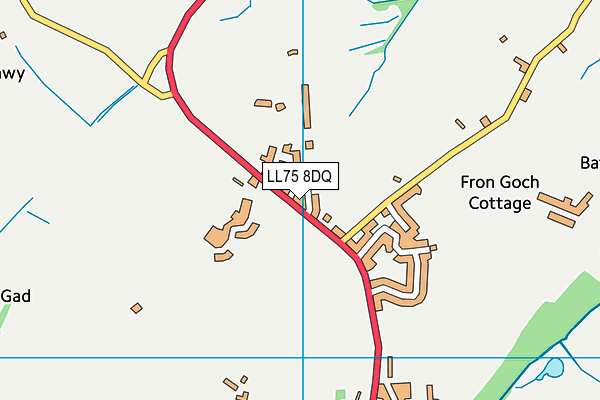 LL75 8DQ map - OS VectorMap District (Ordnance Survey)