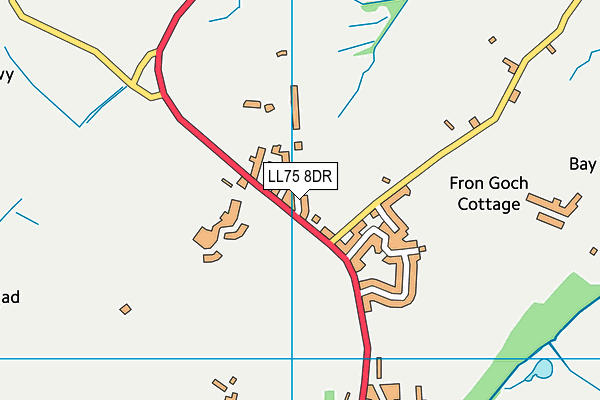 LL75 8DR map - OS VectorMap District (Ordnance Survey)
