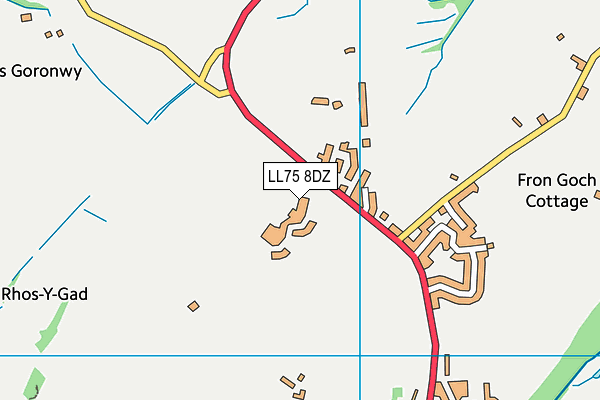 LL75 8DZ map - OS VectorMap District (Ordnance Survey)