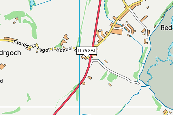 LL75 8EJ map - OS VectorMap District (Ordnance Survey)