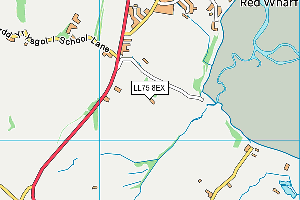 LL75 8EX map - OS VectorMap District (Ordnance Survey)