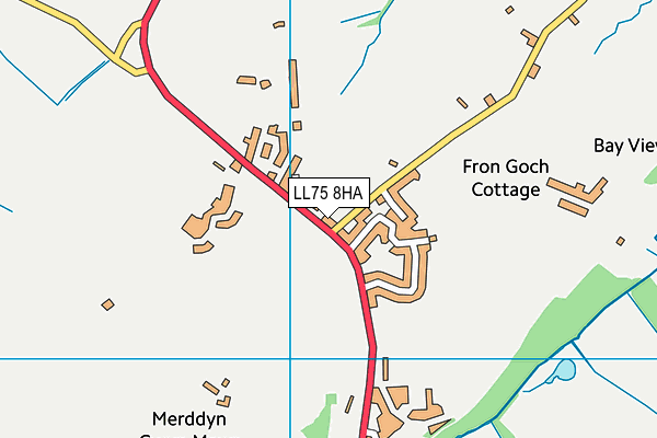 LL75 8HA map - OS VectorMap District (Ordnance Survey)