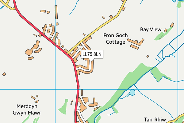 LL75 8LN map - OS VectorMap District (Ordnance Survey)