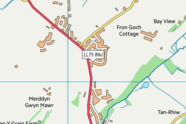 LL75 8NJ map - OS VectorMap District (Ordnance Survey)
