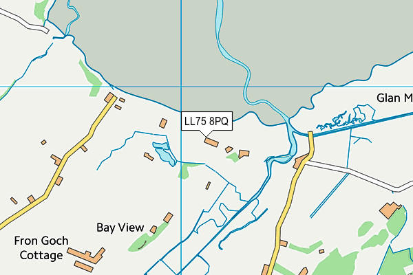 LL75 8PQ map - OS VectorMap District (Ordnance Survey)