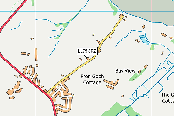 LL75 8PZ map - OS VectorMap District (Ordnance Survey)