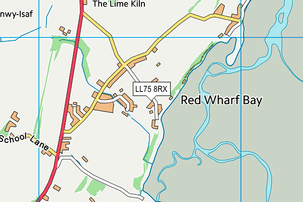 LL75 8RX map - OS VectorMap District (Ordnance Survey)