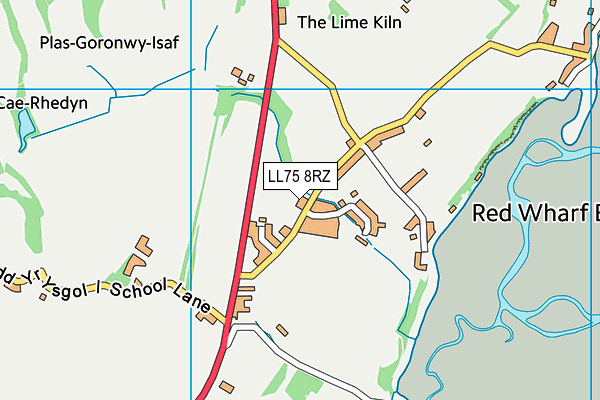 LL75 8RZ map - OS VectorMap District (Ordnance Survey)