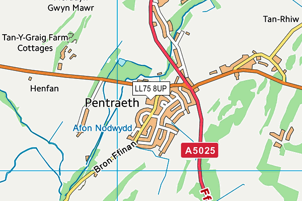 Ysgol Gymuned Pentraeth map (LL75 8UP) - OS VectorMap District (Ordnance Survey)