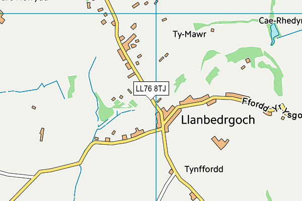 LL76 8TJ map - OS VectorMap District (Ordnance Survey)