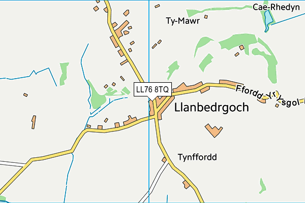 LL76 8TQ map - OS VectorMap District (Ordnance Survey)