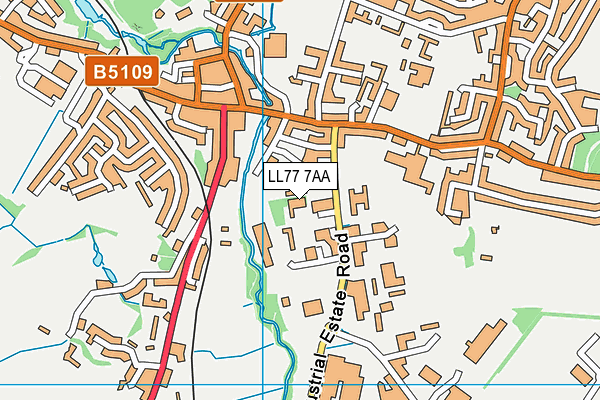 LL77 7AA map - OS VectorMap District (Ordnance Survey)