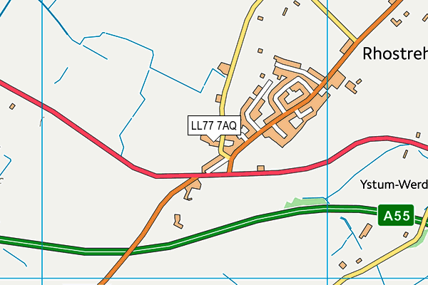LL77 7AQ map - OS VectorMap District (Ordnance Survey)